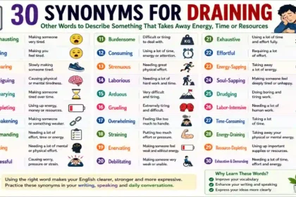 synonyms-for-draining