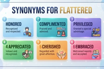 Synonyms for Flattered