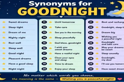 synonyms for goodnight