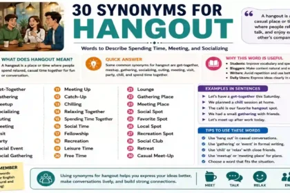 synonyms for hangout