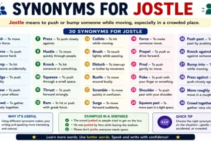 synonyms for jostle