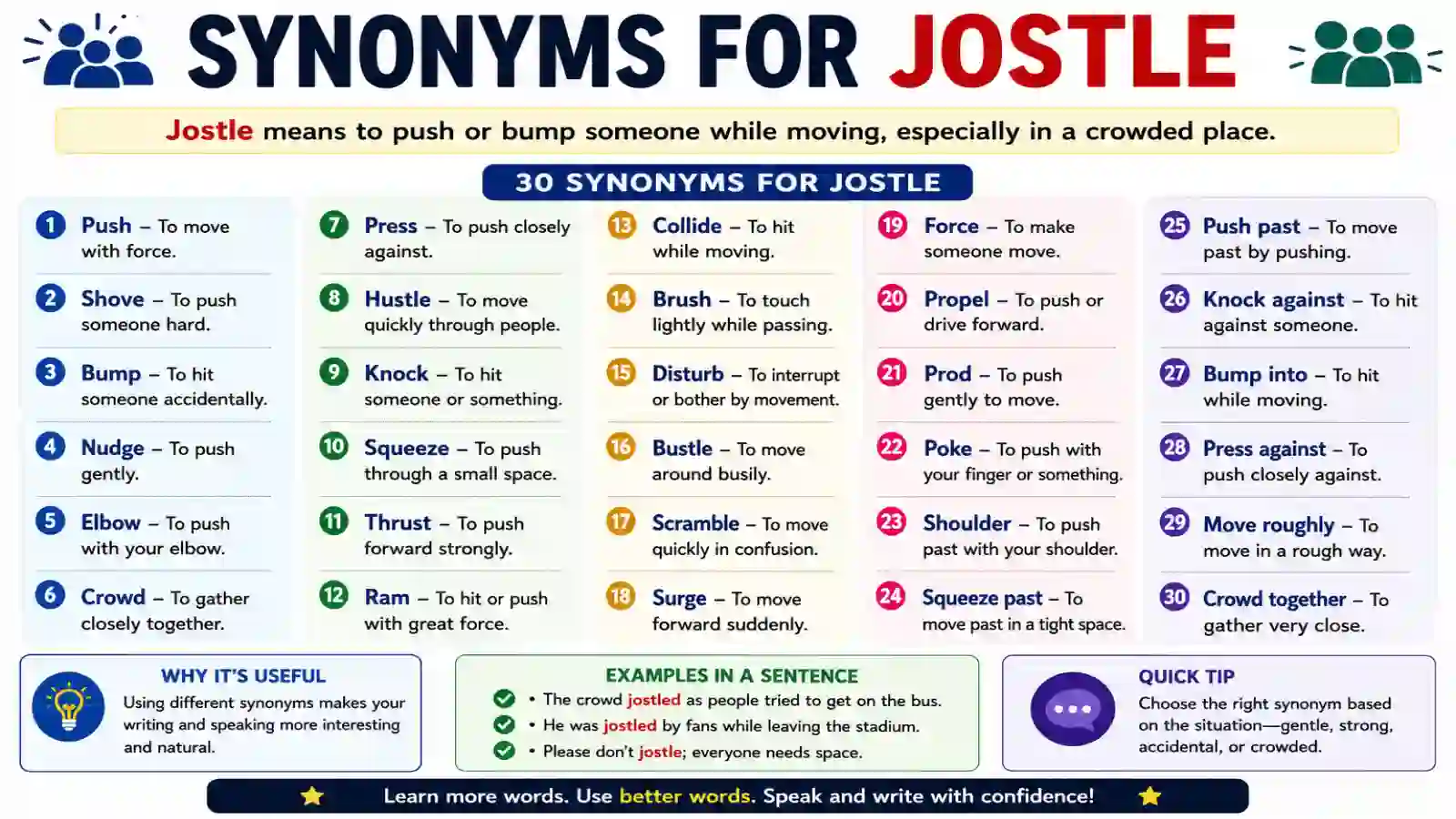 synonyms for jostle