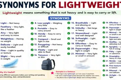 synonyms for lightweight