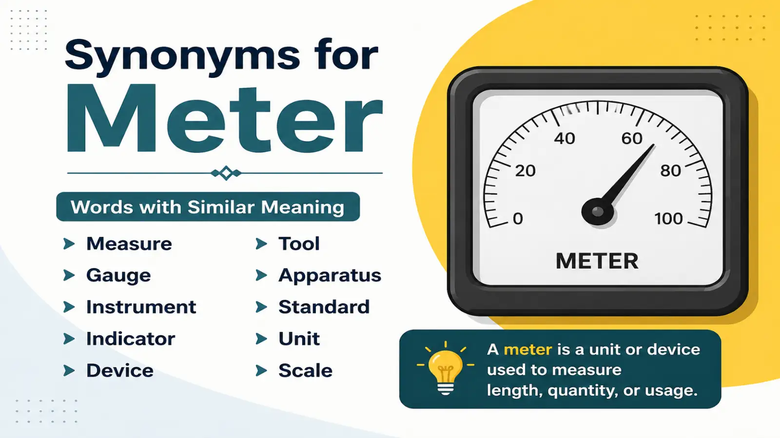 Synonyms for Meter