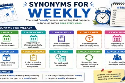 synonyms for weekly