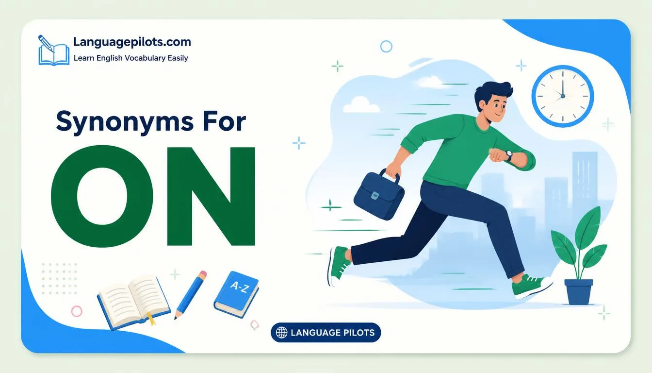 synonyms for on