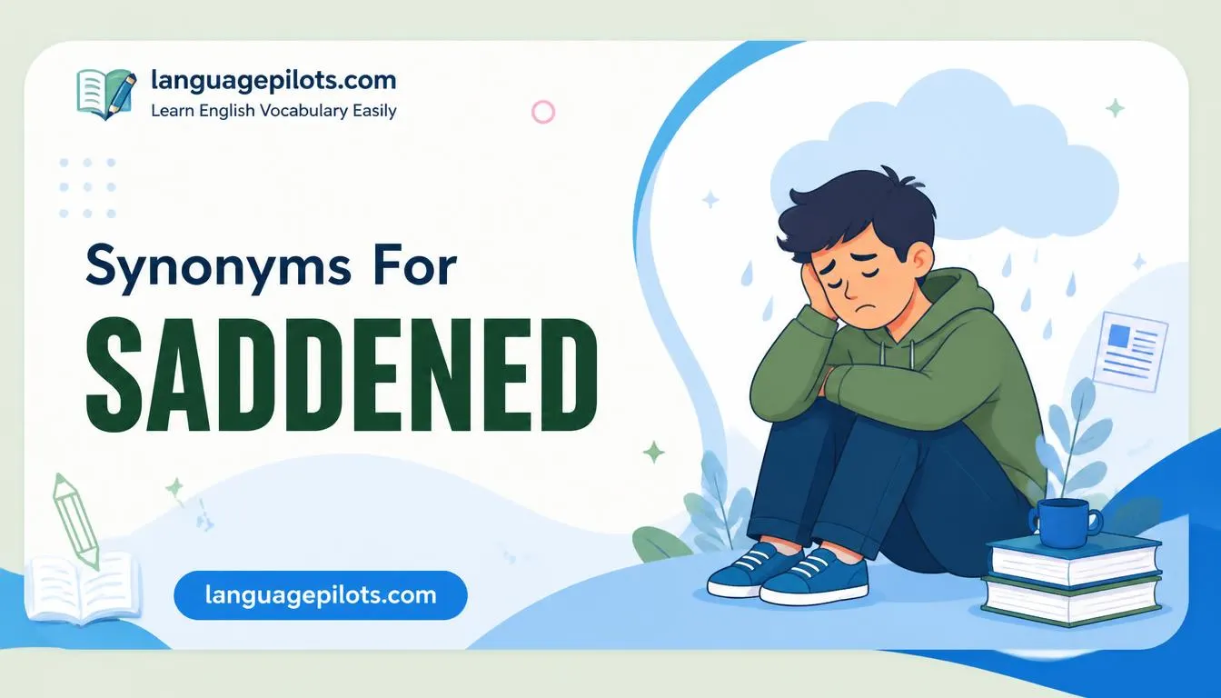 synonyms for saddened