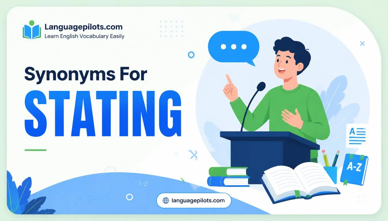 synonyms for stating
